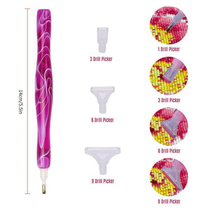 Premium Diamond Painting Pen Golven Paars 5 Varianten