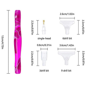 Premium Diamond Painting Pen Golven Paars 5 Varianten