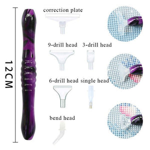 Premium Diamond Painting Pen Ergonomisch Donkerpaars 5 Varianten