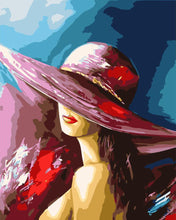 Afbeelding in Gallery-weergave laden, Schilderen op Nummer - Verleidelijke vrouw met hoed