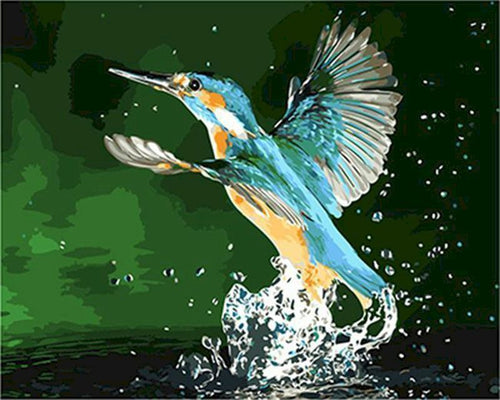 Schilderen op Nummer - IJsvogel neemt vlucht