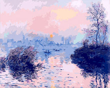 Afbeelding in Gallery-weergave laden, Schilderen op Nummer - Claude Monet - Zonsondergang op de Seine bij Lavacourt