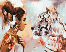 Afbeelding in Gallery-weergave laden, Schilderen op Nummer - Vrouw en tijger