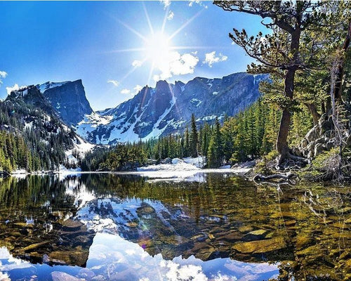 Schilderen op Nummer - Berg en rivier