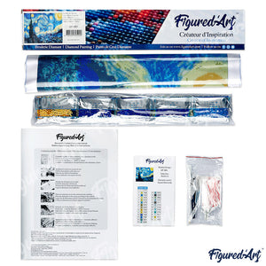Diamond Painting - Eenhoorn en eclips dieren, Diamond Painting Dieren, eenhoorns