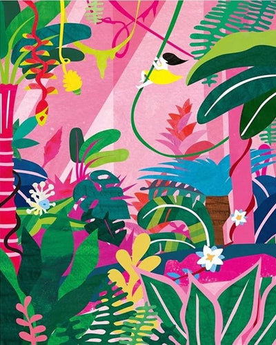 Schilderen op Nummer - Bos en bloemen tekenfilm