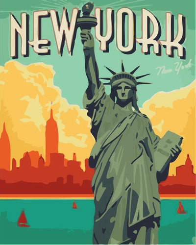 Schilderen op Nummer - Reisposter New York City