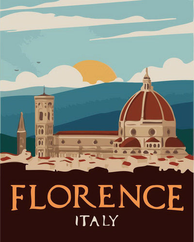 Schilderen op Nummer - Reisposter Florence, Italië