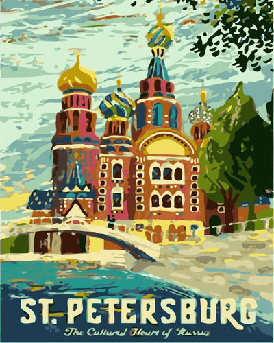 Schilderen op Nummer - Reisposter Sint-Petersburg