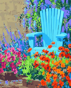 Schilderen op Nummer - Stoel in de tuin
