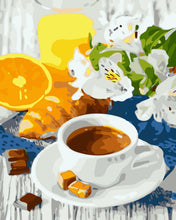Afbeelding in Gallery-weergave laden, Schilderen op Nummer - Ontbijt en koffiekopje