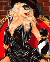 Afbeelding in Gallery-weergave laden, Schilderen op Nummer - Vrouw in zwarte jurk