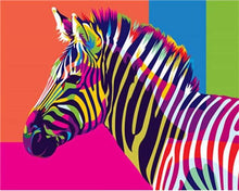 Afbeelding in Gallery-weergave laden, Schilderen op Nummer - Zebra Pop Art