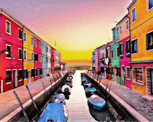 Schilderen op Nummer - Burano in Italië