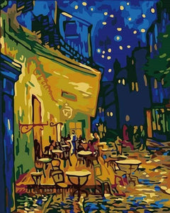 Kruissteek borduren - Van Gogh Café Terras