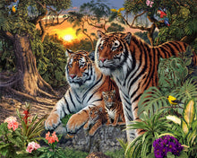 Afbeelding in Gallery-weergave laden, Schilderen op Nummer Tijgerfamilie Figured&#39;Art gevorderd nieuwkomers dieren landschappen tijgers bos