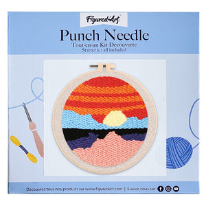 Punch Needle pakket Oceaan bij Zonsondergang