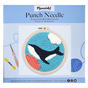 Punch Needle pakket Orka in de zee