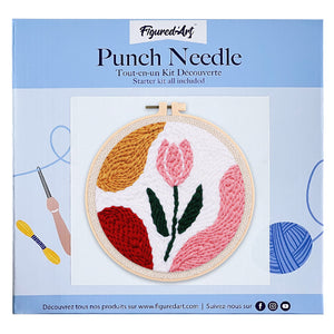 Punch Needle pakket Roze tulp
