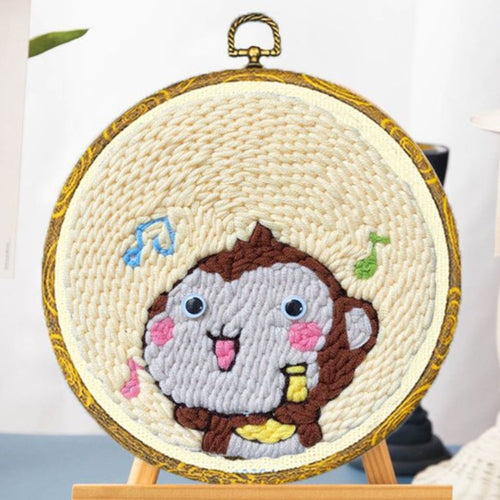 Punch Needle pakket Muzikale aap