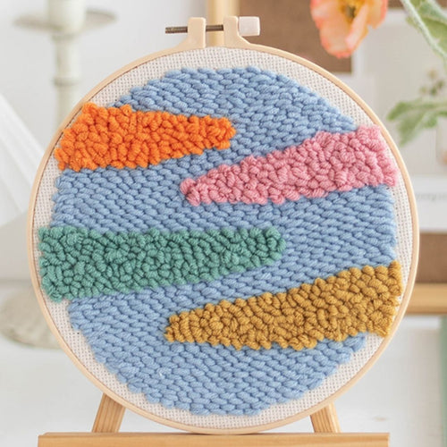 Punch Needle pakket Kleurrijke wolken