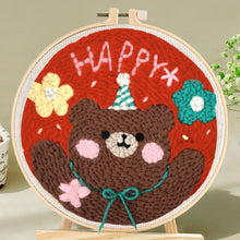 Afbeelding in Gallery-weergave laden, Punch Needle pakket Gelukkige kleine beer