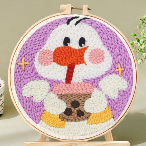 Punch Needle pakket Bubbelthee Eendje