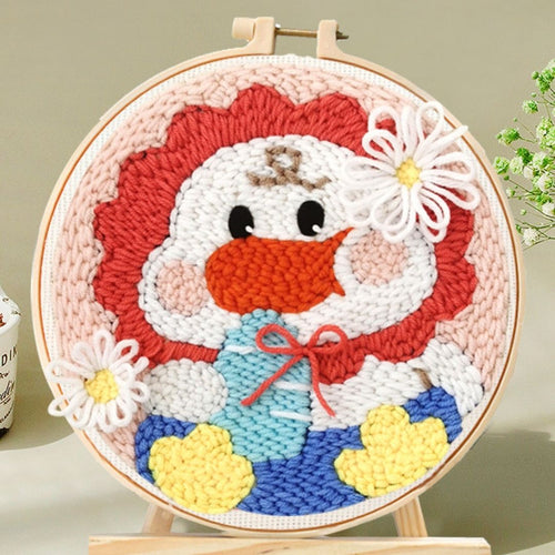 Punch Needle pakket Bloeiende baby-eend