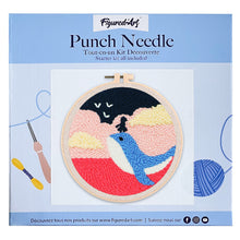 Afbeelding in Gallery-weergave laden, Punch Needle pakket Meisje en een walvis in de schemering