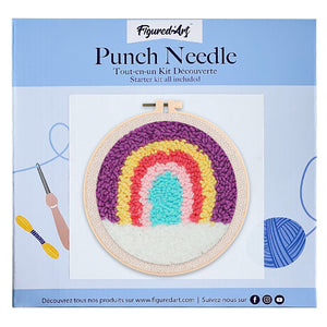 Punch Needle pakket Pastel Regenboog
