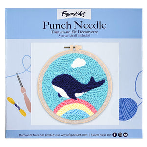 Punch Needle pakket De blauwe walvis