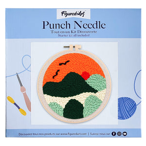 Punch Needle pakket Oranje zonsondergang