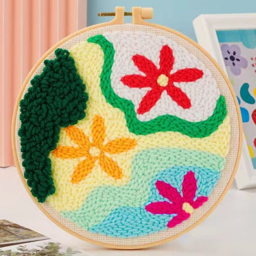 Punch Needle pakket Bloemen in de zomer