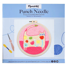 Afbeelding in Gallery-weergave laden, Punch Needle pakket Bloemen Kat