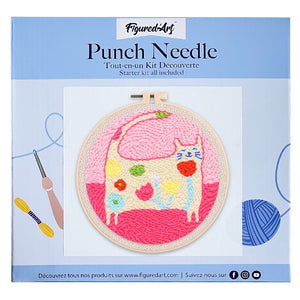 Punch Needle pakket Bloemen Kat