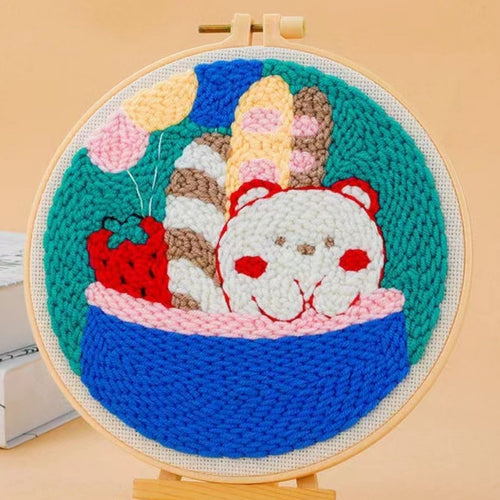 Punch Needle pakket Ontbijt Kat