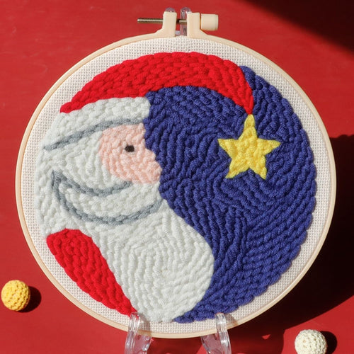 Punch Needle pakket Kerstman en ster