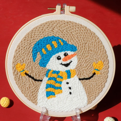 Punch Needle pakket Gelukkige Sneeuwman