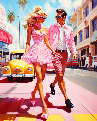 Diamond Painting - Roze Straatromantiek