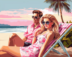 Diamond Painting - Strandliefde van de Diva