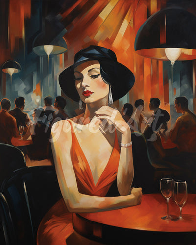 Diamond Painting - Art Deco Vrouw in een Club