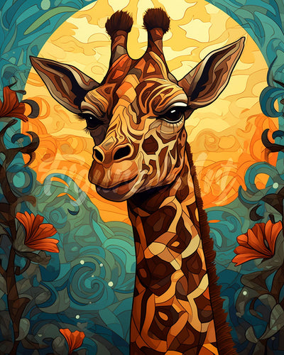 Diamond Painting - Giraffe Art Deco
