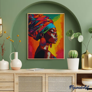 Diamond Painting - Levendige Afrikaanse Dame