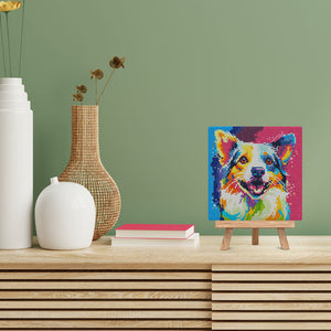 Mini Diamond Painting 25x25 cm - Honden Abstracte Pop-Art
