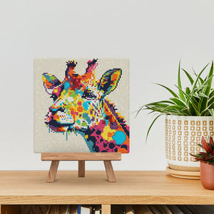 Mini Diamond Painting 25x25 cm - Giraffe Abstracte Pop-Art