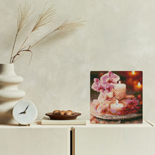 Afbeelding in Gallery-weergave laden, Mini Diamond Painting 25x25 cm - Orchideeën en Kaarsen