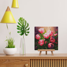Afbeelding in Gallery-weergave laden, Mini Diamond Painting 25x25 cm - Mooie Roze Tulpen