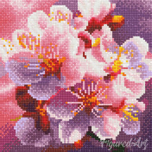 Afbeelding in Gallery-weergave laden, Mini Diamond Painting 25x25 cm - Kersenbloesem Bloei