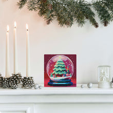 Afbeelding in Gallery-weergave laden, Mini Diamond Painting 25x25 cm - Kerstboom in Sneeuwbol