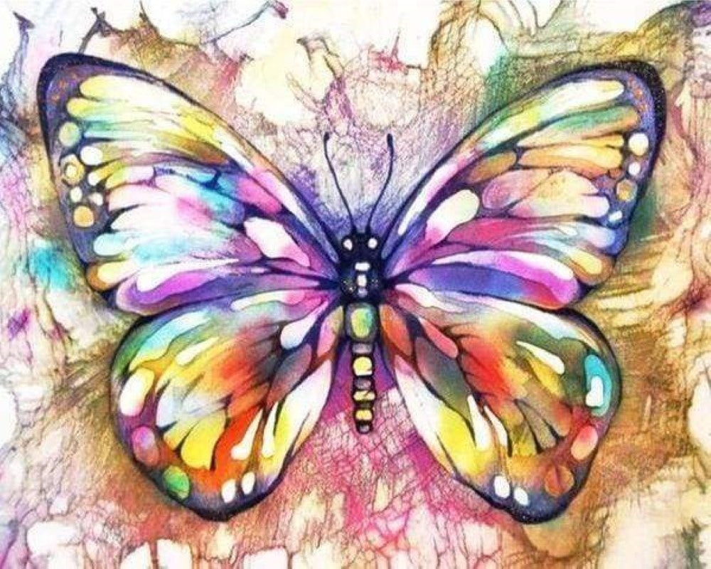 Kruissteek borduren - Vlinder en kleuren